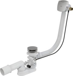 Alca / AlcaDRAIN / AlcaPLAST A566-273133-80 Hidromasszázs kádszifon feltöltővel és túlfolyóval, fém 8595580541156