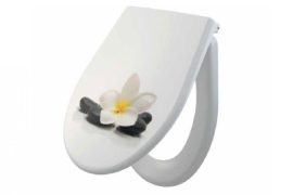 Alca / AlcaDRAIN / AlcaPLAST A604 FLOWER / VIRÁG, virágos, WC-ülőke, univerzális, SOFTCLOSE, lassú záródású, Duroplast, 8595580541521