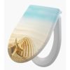   Alca / AlcaDRAIN / AlcaPLAST A604 SHELL, kagylós / kagyló mintás, WC-ülőke univerzális SOFTCLOSE / fékes / lecsapódásgátlós, Duroplast, 8595580541545