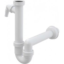 Alca / AlcaDRAIN / AlcaPLAST A81-DN50 Ø50, Csőszifon 6/4" menettel és mosógép csatlakozóval, 8594045935479