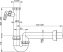 Alca / AlcaDRAIN / AlcaPLAST A81-DN50 Ø50, Csőszifon 6/4" menettel és mosógép csatlakozóval, 8594045935479