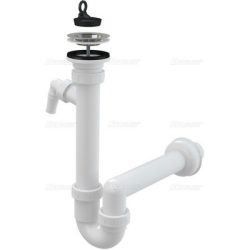 Alca / AlcaDRAIN / AlcaPLAST A810-DN40 Ø40, Csőszifon 6/4" menettel, mosógépcsatlakozóval, leeresztővel Ø70, 8594045937299