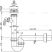 Alca / AlcaDRAIN / AlcaPLAST A810-DN40 Ø40, Csőszifon 6/4" menettel, mosógépcsatlakozóval, leeresztővel Ø70, 8594045937299
