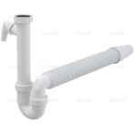   Alca / AlcaDRAIN / AlcaPLAST A83-DN50/40 Ø50/40, Csőszifon 6/4" menettel, csatlakozóval és flexi csővel, 8594045935486