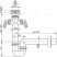 Alca / AlcaDRAIN / AlcaPLAST A840-DN50/40 Ø50/40, Csőszifon 6/4" menettel, 2 csatlakozóval, flexi csővel, leeresztővel Ø70, 8594045937442