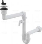   Alca / AlcaDRAIN / AlcaPLAST A870P-DN40 Ø40, Tértakarékos mosogatószifon csatlakozóval Ø40, 8594045931945