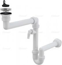 Alca / AlcaDRAIN / AlcaPLAST A870P-DN40 Ø40, Tértakarékos mosogatószifon csatlakozóval Ø40, 8594045931945