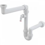   Alca / AlcaDRAIN / AlcaPLAST A872P Helytakarékos csőszifon 6/4" hollandi anyával és csatlakozóval,   A872P 8595580503420