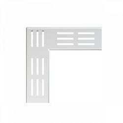 Alca / AlcaDRAIN / AlcaPLAST ADZ-R102R 8595580555030	Sarok drén folyóka rács 75 mm, horganyzott acél