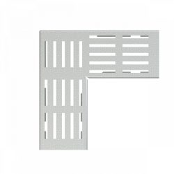 Alca / AlcaDRAIN / AlcaPLAST ADZ-R121R 8595580554965	Sarok drén folyóka rács 100 mm, horganyzott acél