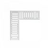   Alca / AlcaDRAIN / AlcaPLAST ADZ-R302R 8595580555061	Sarok drén folyóka rács 75 mm, rozsdamentes acél