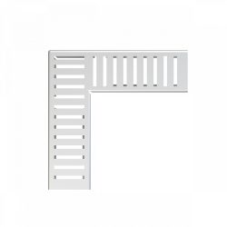 Alca / AlcaDRAIN / AlcaPLAST ADZ-R302R 8595580555061	Sarok drén folyóka rács 75 mm, rozsdamentes acél