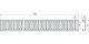 Alca / AlcaDRAIN / AlcaPLAST ADZ-R302 8595580548063	Drén folyóka rács 75 mm, rozsdamentes acél