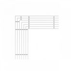   Alca / AlcaDRAIN / AlcaPLAST ADZ-R304R 8595580555450	Sarok drén folyóka rács 75 mm, rozsdamentes acél