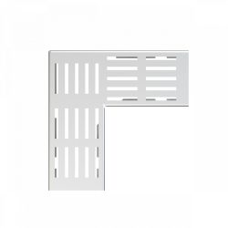 Alca / AlcaDRAIN / AlcaPLAST ADZ-R321R 8595580554996	Sarok drén folyóka rács 100 mm, rozsdamentes acél