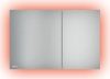   Alca / AlcaDRAIN / AlcaPLAST AIR LIGHT R, beépíthető WC tartály nyomólap háttérvilágítással, előtétfalas rendszerekhez, fém-matt (RGB)