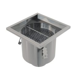Ipari rozsdamentes pontlefolyó 200×200, AISI 316L, ALC-APR4-2121