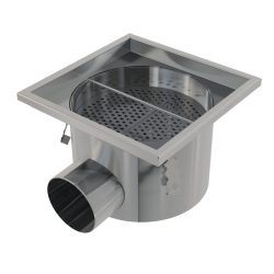 Ipari rozsdamentes pontlefolyó 300×300, AISI 316L, ALC-APR5-1121
