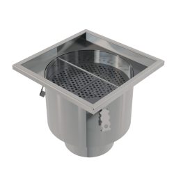 Ipari rozsdamentes pontlefolyó 300×300, AISI 316L, ALC-APR5-2121