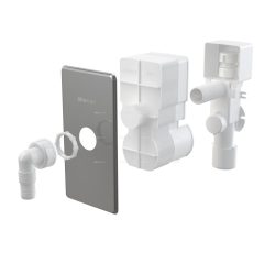 Alca / AlcaDRAIN / AlcaPLAST APS3P Falba szerelhető rozsdamentes légbeszívós mosógép szifon, 8595580531638