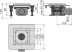 Alca / AlcaDRAIN / AlcaPLAST APV120 8595580555146 Rozsdamentes padlóösszefolyó alacsony 130×130 mm vízszintes, rács nélkül, vizes bűzzár