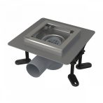   Alca / AlcaDRAIN / AlcaPLAST APV130 8595580555177 Rozsdamentes padlóösszefolyó 130×130 mm vízszintes, rács nélkül, vizes bűzzár
