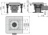 Alca / AlcaDRAIN / AlcaPLAST APV130 8595580555177 Rozsdamentes padlóösszefolyó 130×130 mm vízszintes, rács nélkül, vizes bűzzár