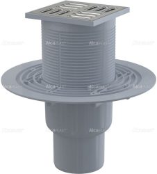 Alca / AlcaDRAIN / AlcaPLAST APV2321 alsó kifolyású rozsdamentes padlólefolyó, 8595580518493