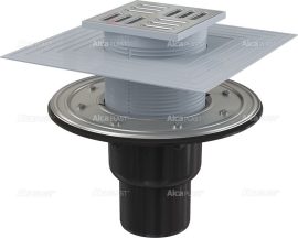 Alca / AlcaDRAIN / AlcaPLAST APV4344 alsó kifolyású rozsdamentes padlólefolyó, 8595580518530