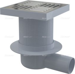 Alca / AlcaDRAIN / AlcaPLAST APV5411 oldalsó kifolyású rozsdamentes padlólefolyó, 8595580520762