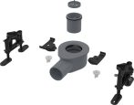   Alca / AlcaDRAIN / AlcaPLAST APZ-S9 Alacsony szifon DN50 és készlet állítható lábakkal , APZ-S9 8595580551605
