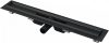   Alca / AlcaDRAIN / AlcaPLAST APZ101BLACK LOW Zuhanyfolyóka peremmel perforált rácsokhoz, fekete-matt/fekete-matt/black,  APZ101BLACK-850 8595580511357