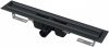   Alca / AlcaDRAIN / AlcaPLAST  APZ101BLACK LOW Zuhanyfolyóka peremmel perforált rácsokhoz, fekete-matt/fekete-matt/black,  APZ101BLACK-950 8595580511791