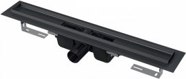 Alca / AlcaDRAIN / AlcaPLAST APZ1BLACK Zuhanyfolyóka peremmel perforált rácsokhoz, fekete-matt / fekete-matt / black,  APZ1BLACK-1150 8595580511814