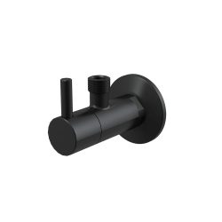 Alca / AlcaDRAIN / AlcaPLAST ARV001-BLACK, Sarokszelep szűrővel 1/2"×3/8" fekete-matt, 8595580558741