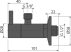 Alca / AlcaDRAIN / AlcaPLAST ARV001-BLACK, Sarokszelep szűrővel 1/2"×3/8" fekete-matt, 8595580558741