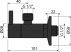 Alca / AlcaDRAIN / AlcaPLAST  ARV003-BLACK Sarokszelep szűrővel 1/2"×1/2", fekete-matt / fekete-matt,  ARV003-BLACK 8595580566456
