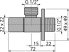 Alca / AlcaDRAIN / AlcaPLAST ARV004 Sarokszelep 1/2"×1/2", szögletes,  ARV004  8595580566463