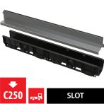   Alca / AlcaDRAIN / AlcaPLAST AVZ101-R323 Szimmetrikus kültéri résfolyóka 100 mm, rozsdamentes acélból,  AVZ101-R323 8595580559717