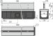 Alca / AlcaDRAIN / AlcaPLAST AVZ101-R323 Szimmetrikus kültéri résfolyóka 100 mm, rozsdamentes acélból,  AVZ101-R323 8595580559717