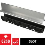   Alca / AlcaDRAIN / AlcaPLAST AVZ101-R324 Szimmetrikus kültéri résfolyóka 160 mm, rozsdamentes acélból,   AVZ101-R324 8595580559724