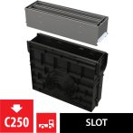   Alca / AlcaDRAIN / AlcaPLAST AVZ101R-R124R Szimmetrikus kültéri réslefolyó revíziós résszel 160 mm, horganyzott acélból,   AVZ101R-R124R 8595580549886