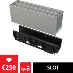   Alca / AlcaDRAIN / AlcaPLAST  AVZ101S-R324R Szimmetrikus kültéri résfolyóka revíziós résszel 160 mm, rozsdamentes acélból,  AVZ101S-R324R 8595580547431