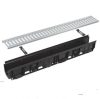   Alca / AlcaDRAIN / AlcaPLAST AVZ102-R102, Kültéri folyóka 100 mm integrált műanyag peremmel horganyzott „C" profilú ráccsal