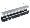   Alca / AlcaDRAIN / AlcaPLAST AVZ103-R104, Kültéri folyóka 100 mm horganyzott peremmel és horganyzott ráccsal