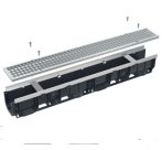   Alca / AlcaDRAIN / AlcaPLAST AVZ103-R104, Kültéri folyóka 100 mm horganyzott peremmel és horganyzott ráccsal