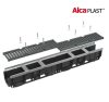   Alca / AlcaDRAIN / AlcaPLAST AVZ103-R201, AVZ103-R201, Kültéri folyóka 100 mm horganyzott peremmel és öntöttvas ráccsal