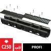   Alca / AlcaDRAIN / AlcaPLAST AVZ103-R202 Kültéri folyóka 100 mm fém peremmel és öntöttvas ráccsal C250,  AVZ103-R202 8595580547257