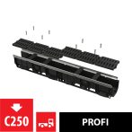   Alca / AlcaDRAIN / AlcaPLAST  AVZ103-R403 Kültéri folyóka 100 mm fém peremmel és kompozit ráccsal C250,  AVZ103-R403 8595580547752