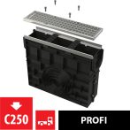   Alca / AlcaDRAIN / AlcaPLAST AVZ103R-R104S Kültéri lefolyó AVZ103 fém peremmel és horganyzott ráccsal C250,  AVZ103R-R104S 8595580547820